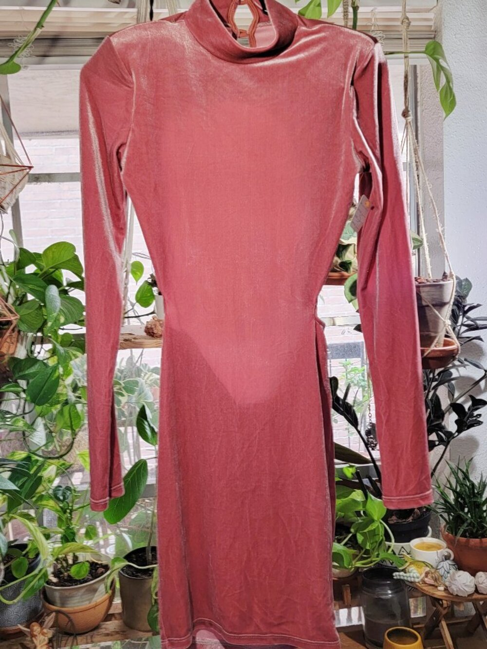 NWT Pink Velvet Mini Dress